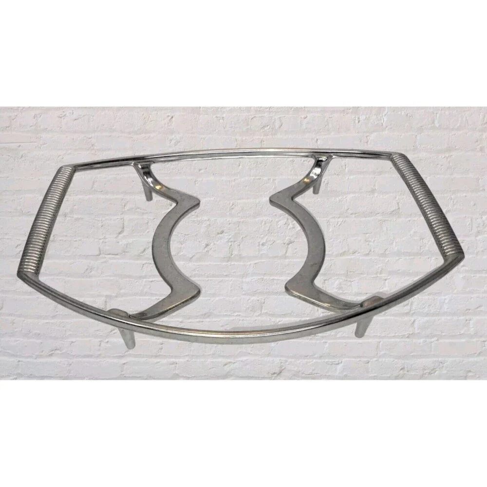 Vtg 70s Corning Ware Metal Trivet Casserole Rack Stand P-11-M-1 Chrome Cradle